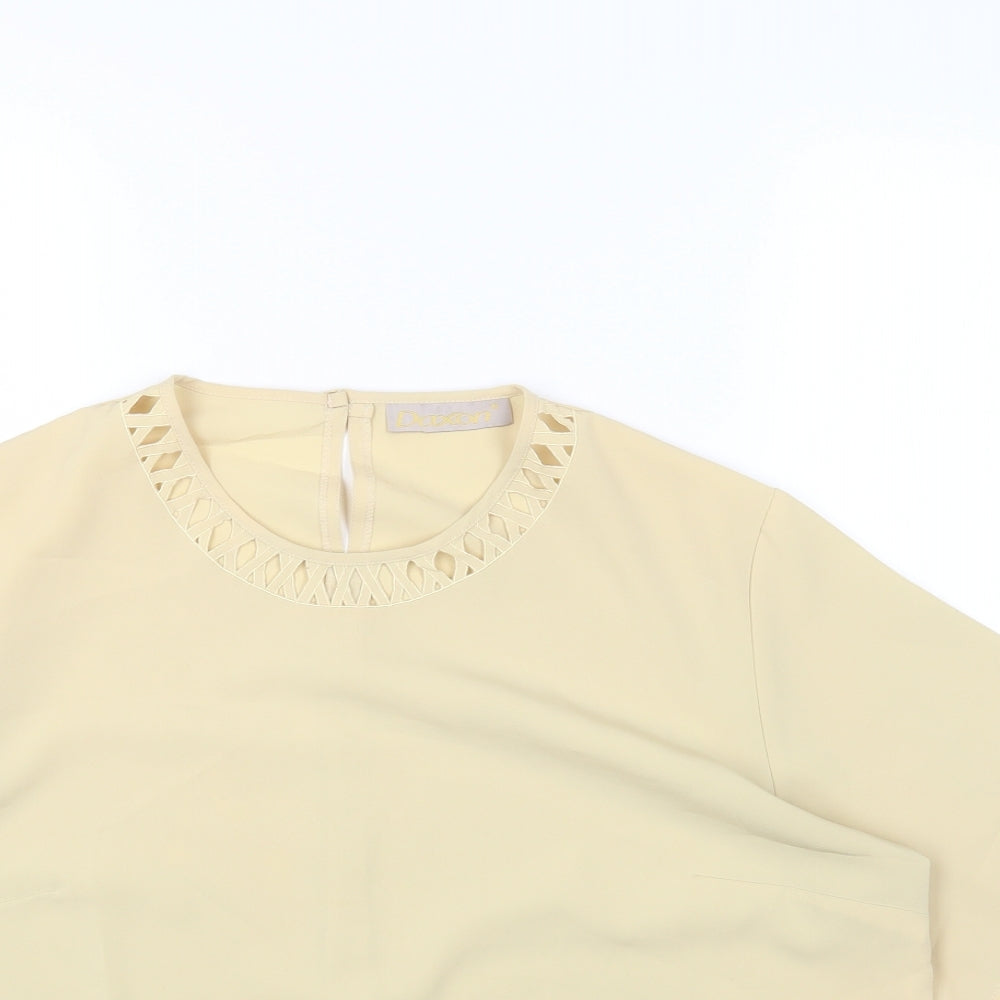 Womens UK Size 16 Daxon Beige Basic T-Shirt