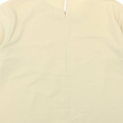 Womens UK Size 16 Daxon Beige Basic T-Shirt