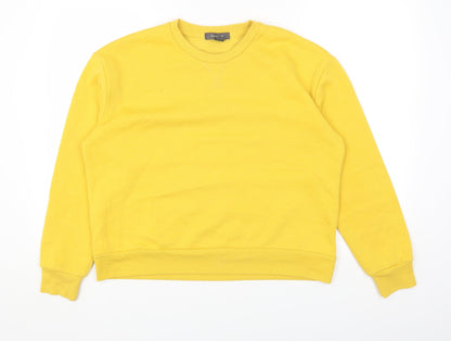 Primark Womens Yellow Cotton Pullover Sweatshirt Size S Pullover