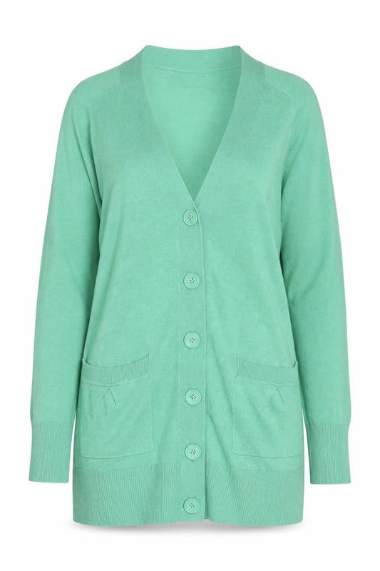 Womens UK Size 10 John Lewis Green Cardigan Jumper