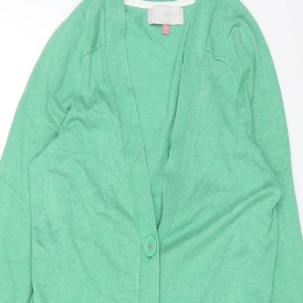 Womens UK Size 10 John Lewis Green Cardigan Jumper