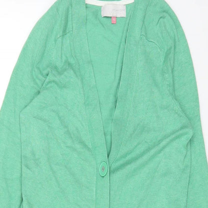 Womens UK Size 10 John Lewis Green Cardigan Jumper