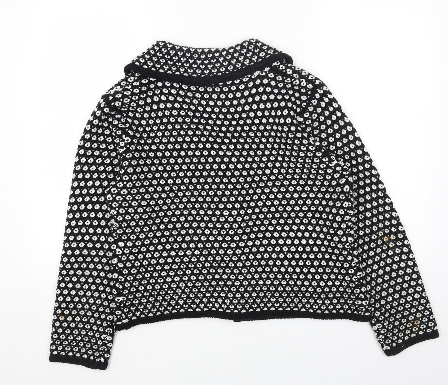 Womens UK Size M Preworn Black Cardigan Jumper