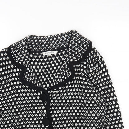 Womens UK Size M Preworn Black Cardigan Jumper