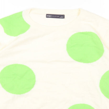 Womens UK Size 10 Marks and Spencer Beige Pullover Jumper