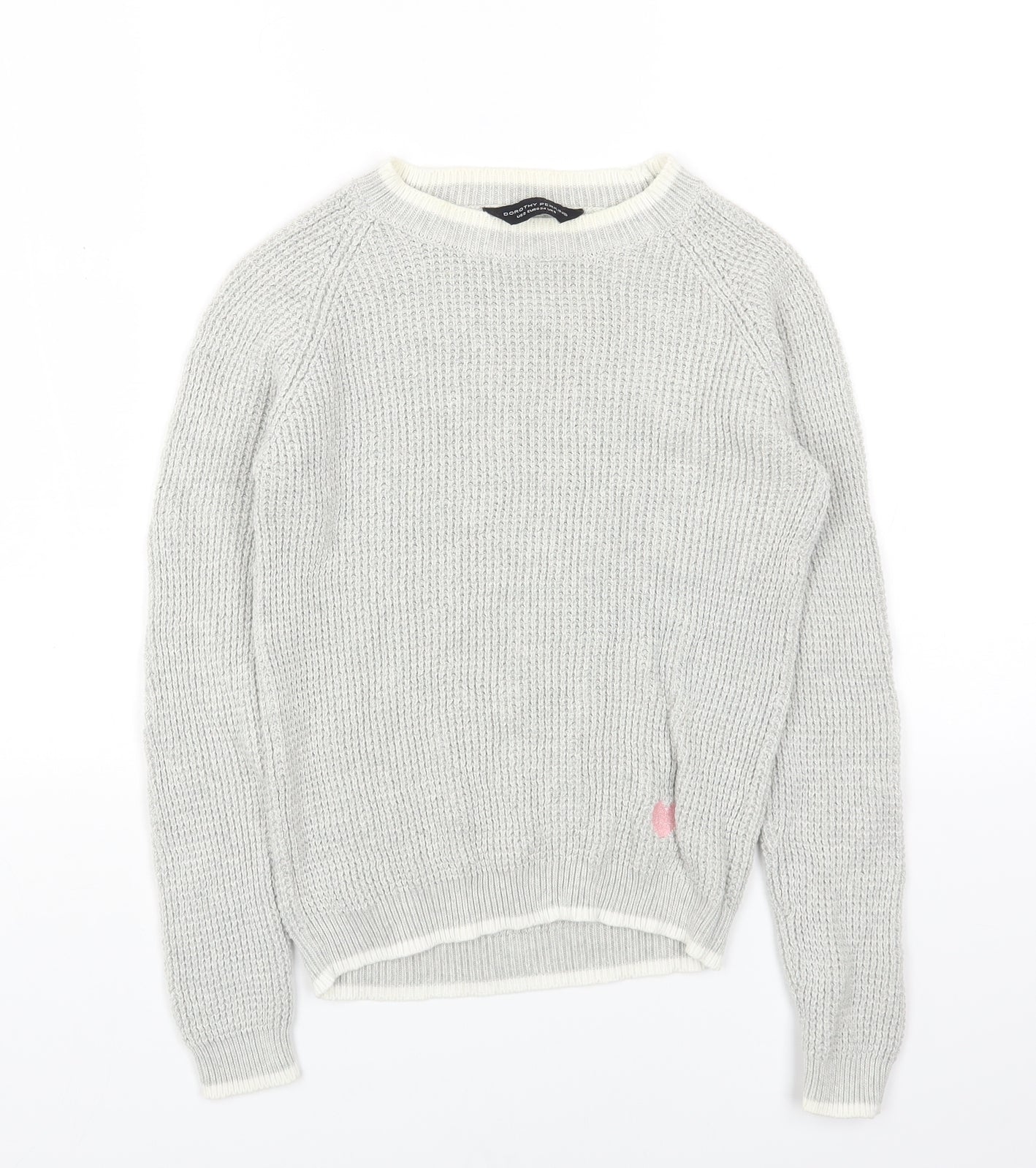 Womens UK Size 6 Dorothy Perkins Grey Pullover Jumper