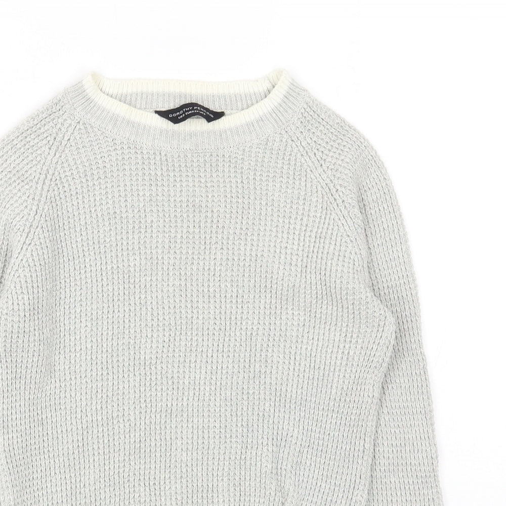 Womens UK Size 6 Dorothy Perkins Grey Pullover Jumper