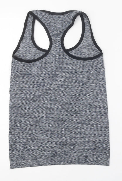 Marks and Spencer Womens Grey Polyester Basic Tank Size S Scoop Neck Pullover - Racerback