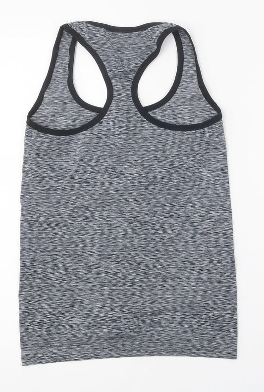 Marks and Spencer Womens Grey Polyester Basic Tank Size S Scoop Neck Pullover - Racerback