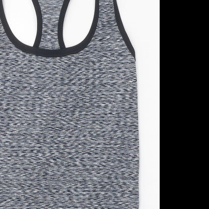 Marks and Spencer Womens Grey Polyester Basic Tank Size S Scoop Neck Pullover - Racerback