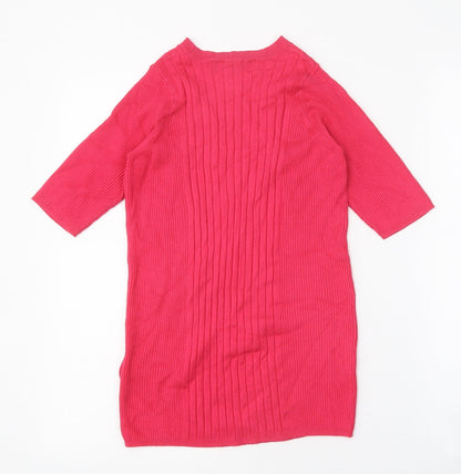Womens UK Size S Marks and Spencer Pink Pullover Jumper