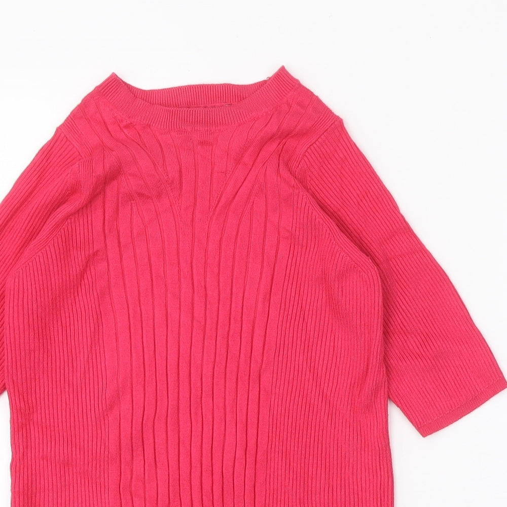 Womens UK Size S Marks and Spencer Pink Pullover Jumper