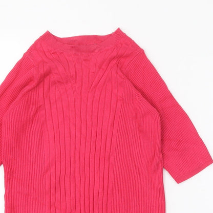 Womens UK Size S Marks and Spencer Pink Pullover Jumper