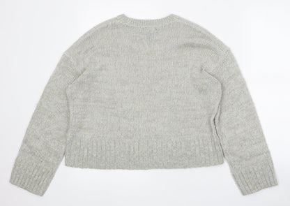 Womens UK Size S New Look Grey Pullover Jumper
