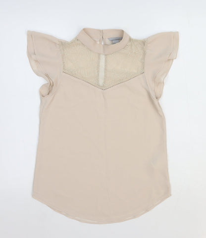 Womens UK Size 4 H&M Beige Basic Blouse