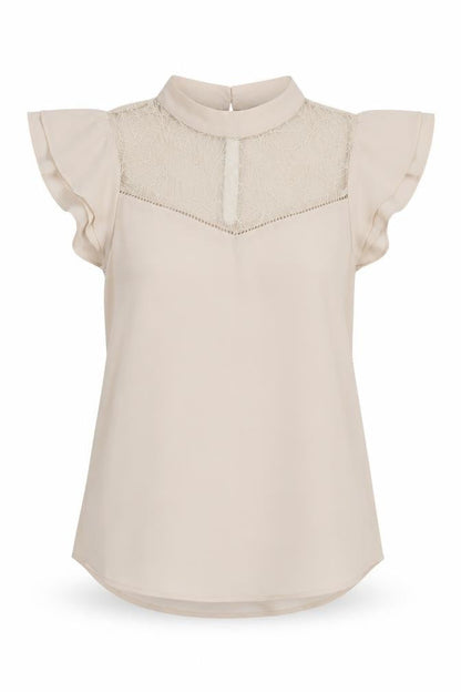 Womens UK Size 4 H&M Beige Basic Blouse