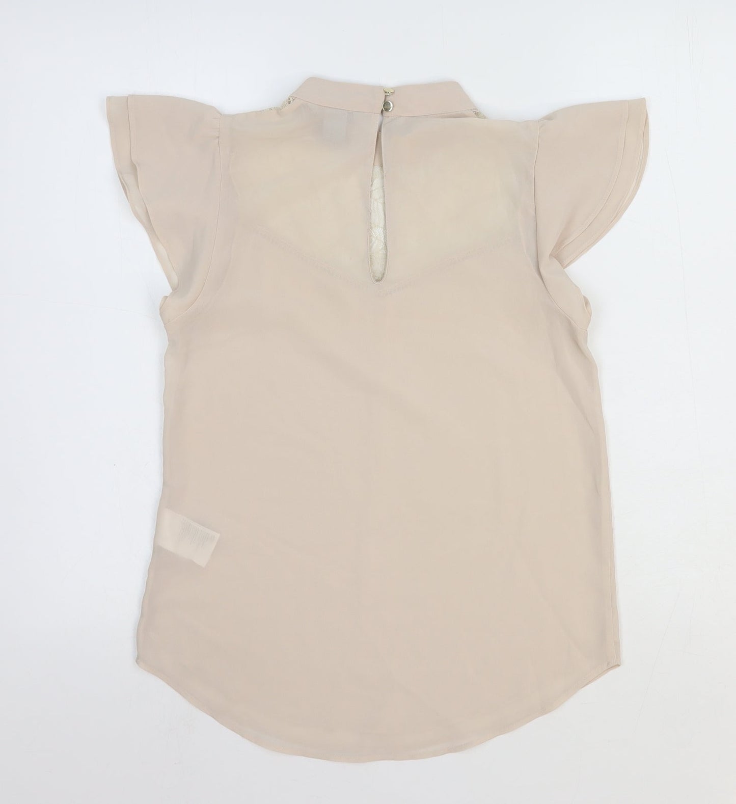 Womens UK Size 4 H&M Beige Basic Blouse