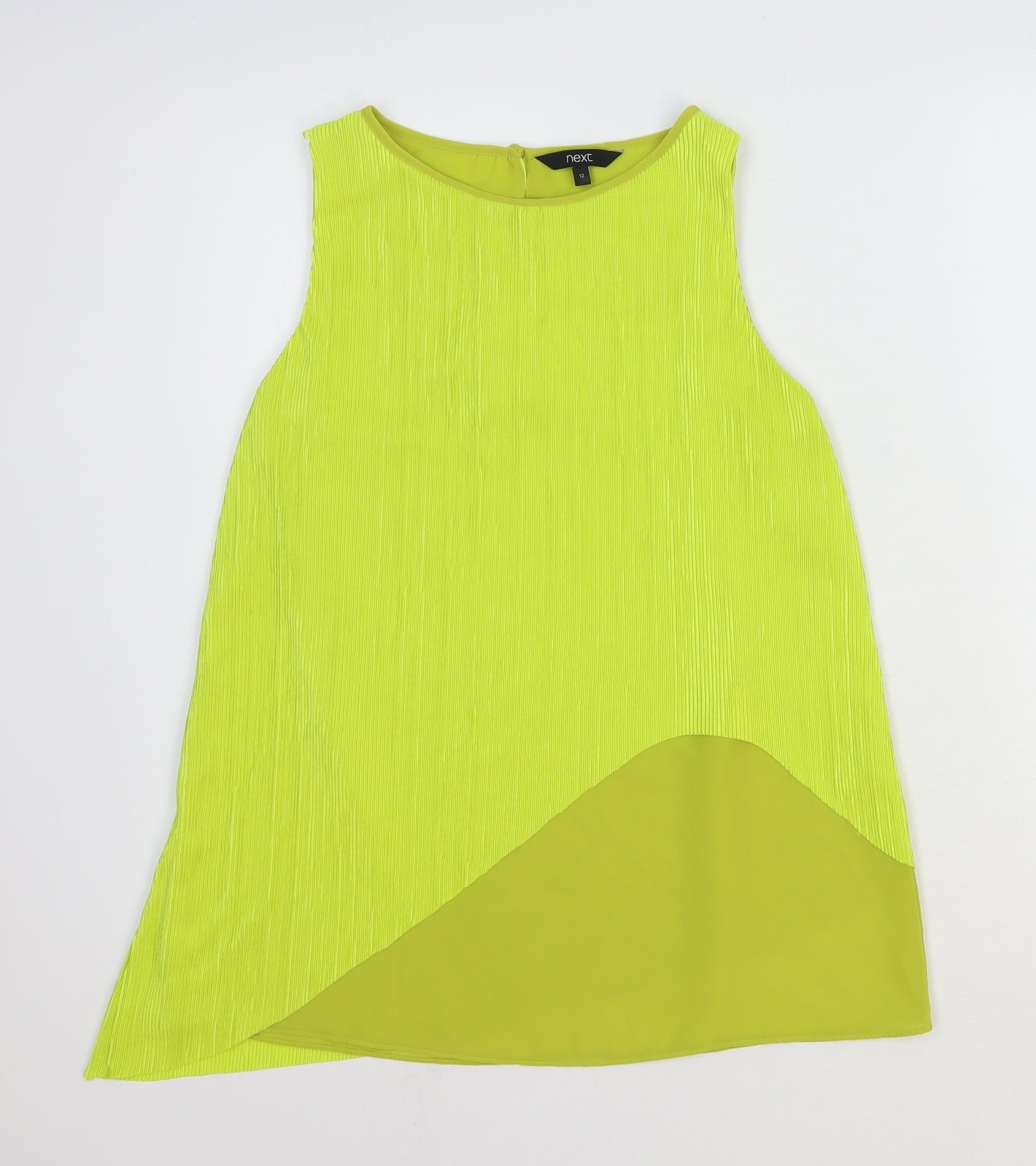 Womens UK Size 12 NEXT Yellow Basic Blouse