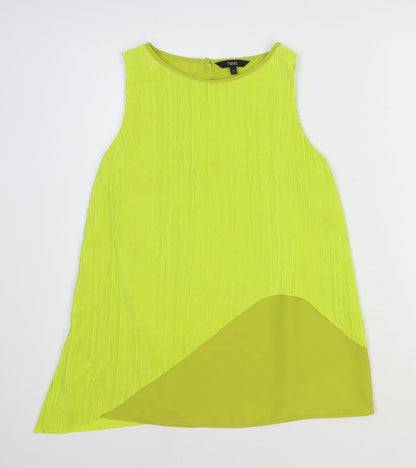 Womens UK Size 12 NEXT Yellow Basic Blouse
