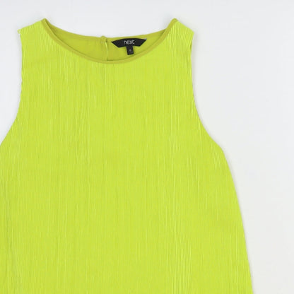 Womens UK Size 12 NEXT Yellow Basic Blouse