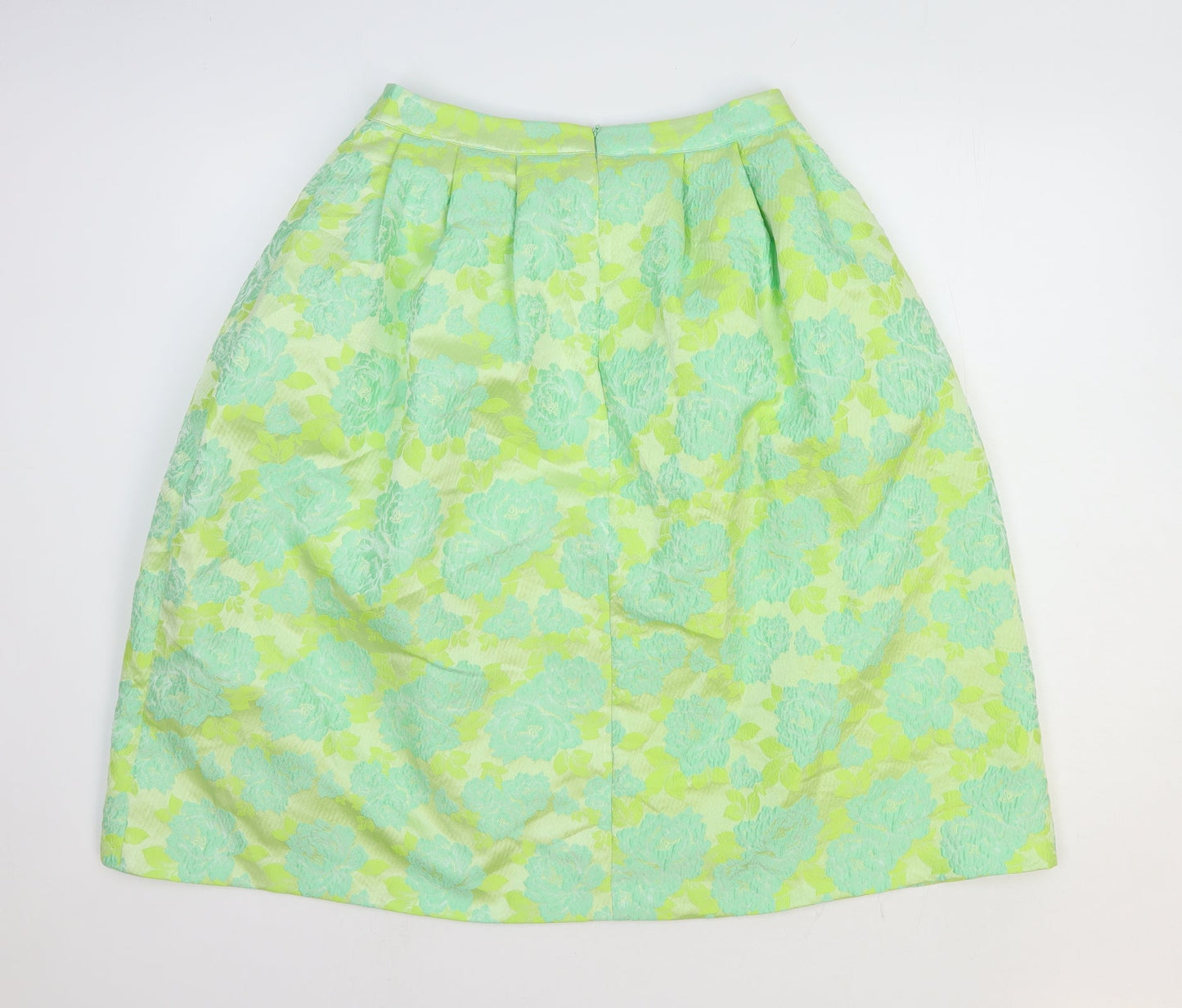 ASOS Womens Green Floral Polyester Tulip Skirt Size 10 Zip