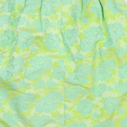 ASOS Womens Green Floral Polyester Tulip Skirt Size 10 Zip