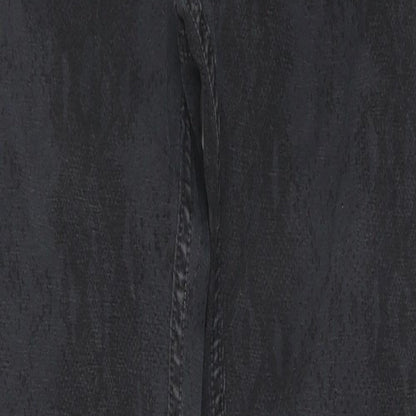 Preworn Womens Grey Animal Print Cotton Skinny Jeans Size 26 in Regular Button - Snake Skin Print