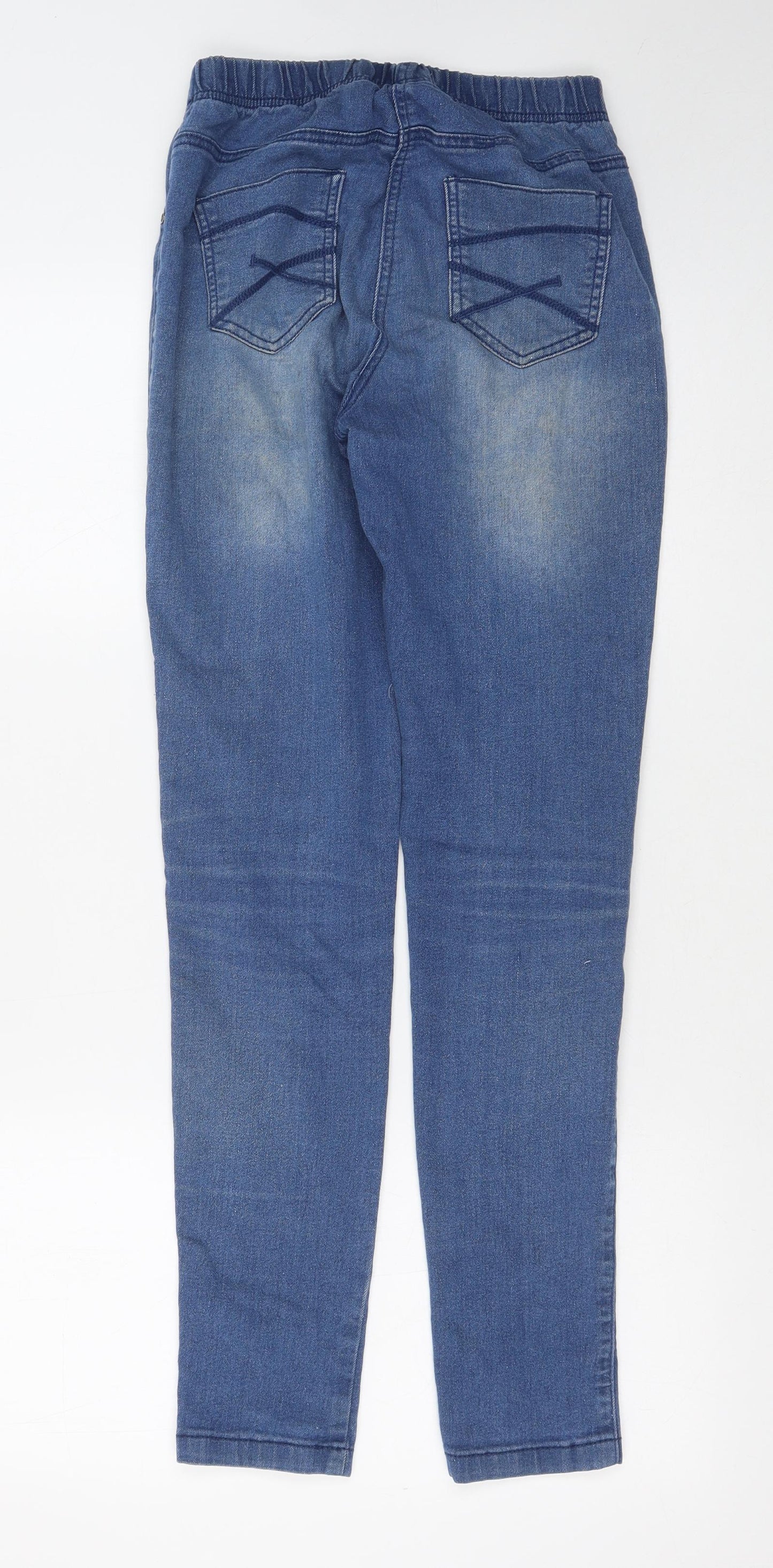 TU Womens Blue Cotton Jegging Jeans Size 10 Regular - Back Pocket Detail