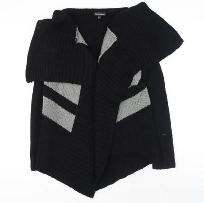 Womens UK Size 6 Warehouse Black Wrap Jumper