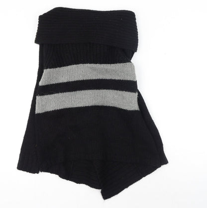Womens UK Size 6 Warehouse Black Wrap Jumper