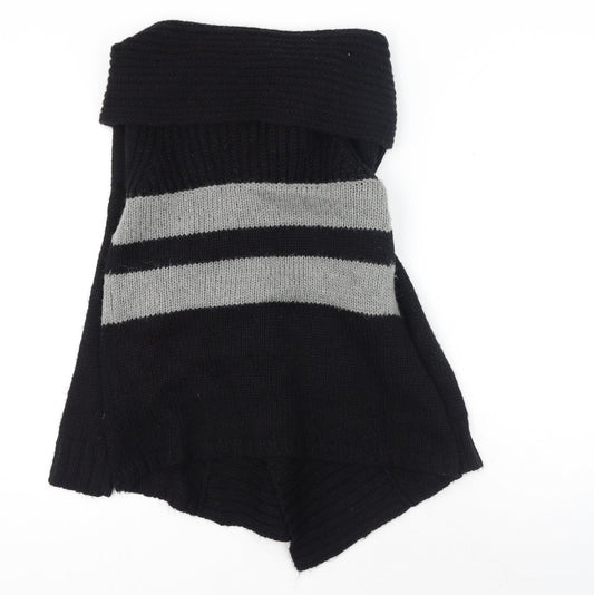 Womens UK Size 6 Warehouse Black Wrap Jumper