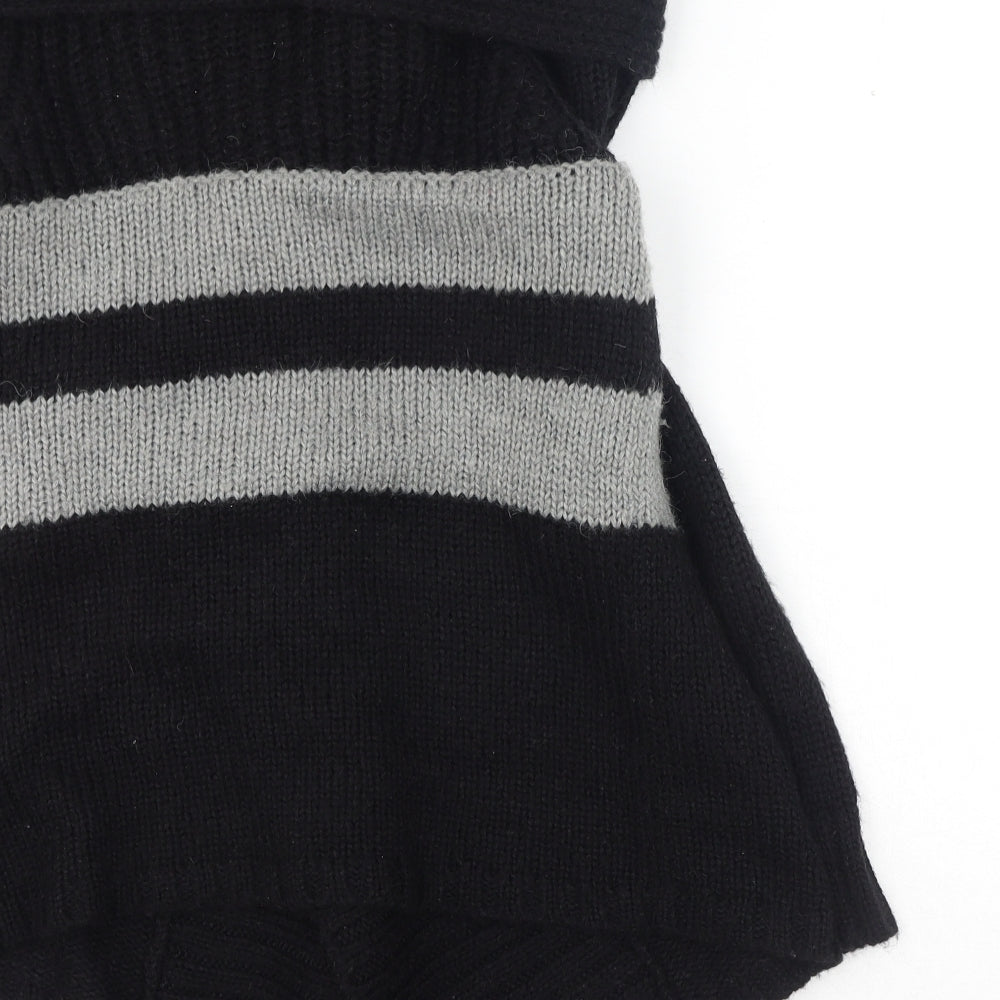 Womens UK Size 6 Warehouse Black Wrap Jumper