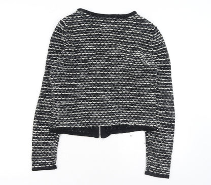 Womens UK Size S H&M Black Full Zip Jumper