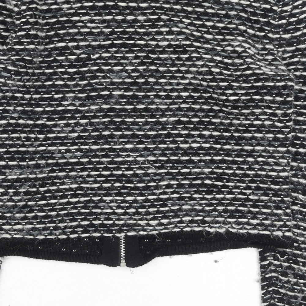 Womens UK Size S H&M Black Full Zip Jumper