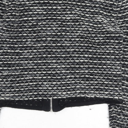 Womens UK Size S H&M Black Full Zip Jumper