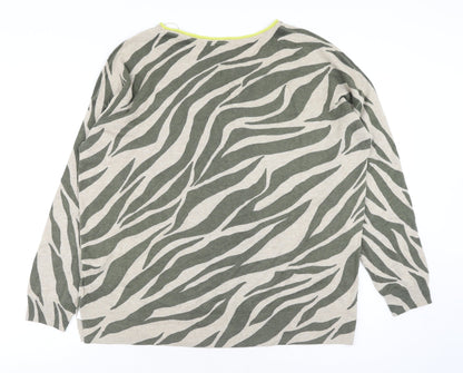 Womens UK Size 14 Debenhams Green Pullover Jumper