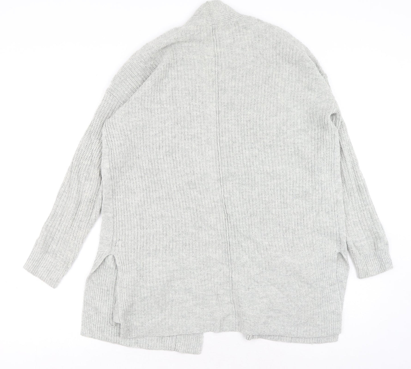 LOFT Womens Grey V-Neck Viscose Cardigan Jumper Size XS