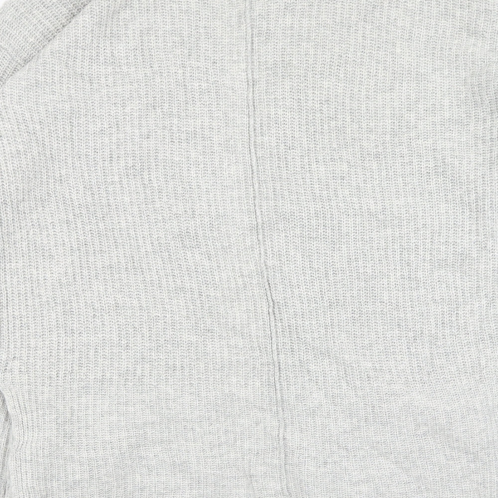 LOFT Womens Grey V-Neck Viscose Cardigan Jumper Size XS