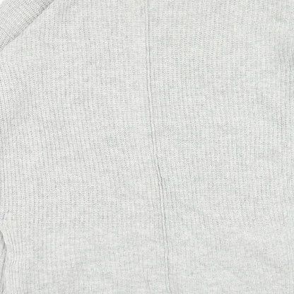 LOFT Womens Grey V-Neck Viscose Cardigan Jumper Size XS