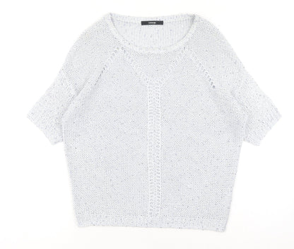George Womens Grey Scoop Neck Acrylic Pullover Jumper Size 8