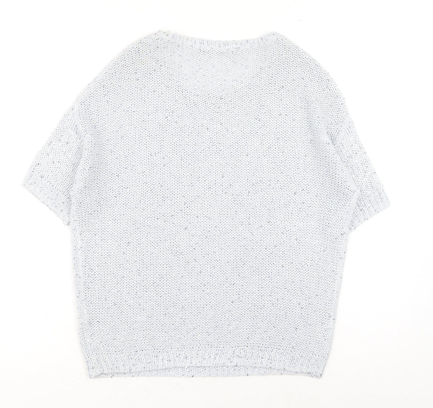 George Womens Grey Scoop Neck Acrylic Pullover Jumper Size 8