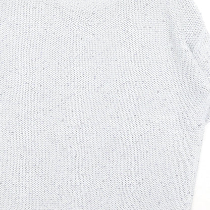 George Womens Grey Scoop Neck Acrylic Pullover Jumper Size 8