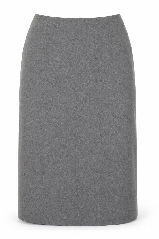 Essence Womens Grey Polyester A-Line Skirt Size 12 Zip
