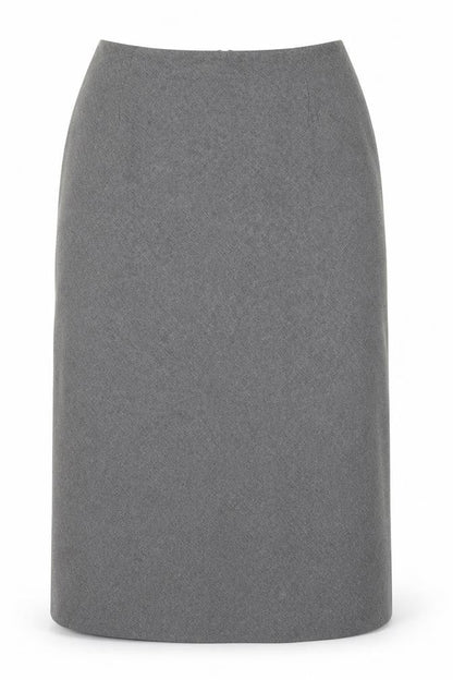 Essence Womens Grey Polyester A-Line Skirt Size 12 Zip