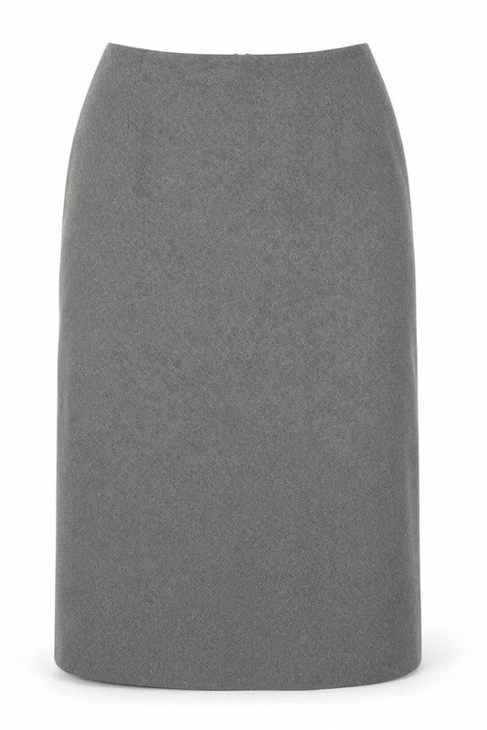 Essence Womens Grey Polyester A-Line Skirt Size 12 Zip