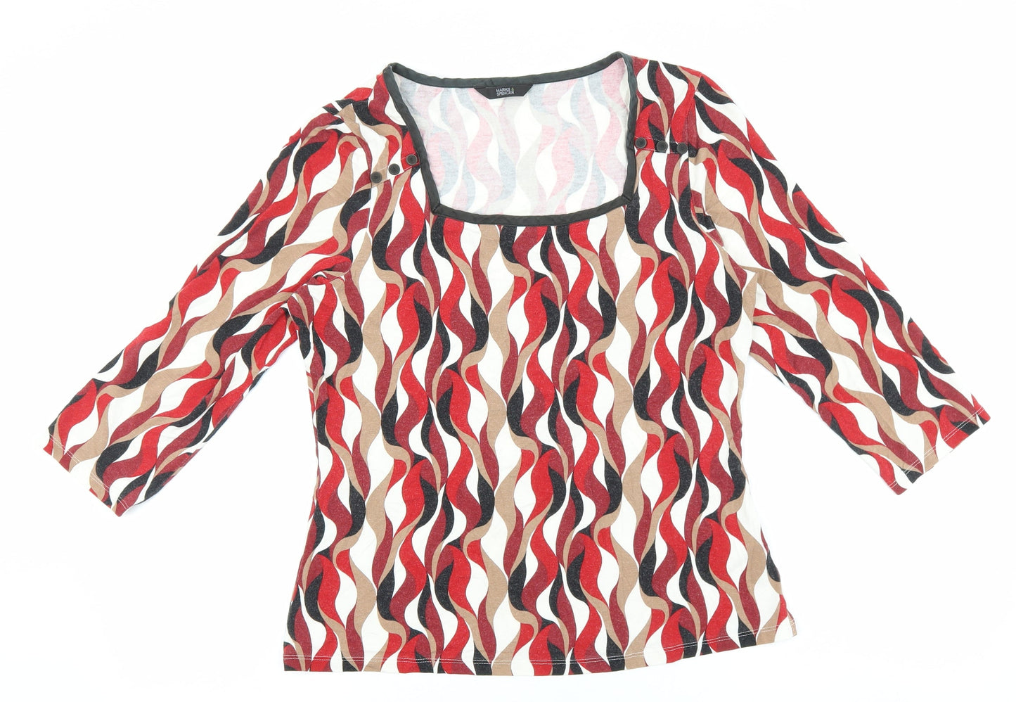 Womens UK Size 12 Marks and Spencer Red Basic Blouse