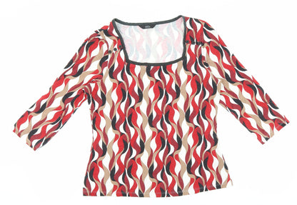 Womens UK Size 12 Marks and Spencer Red Basic Blouse