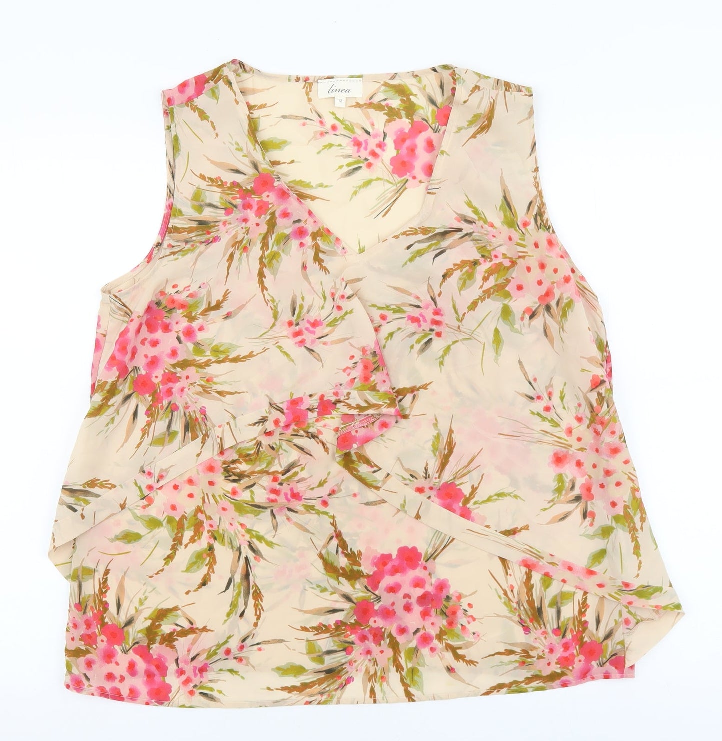 Womens UK Size 12 Linea Pink Basic Tank