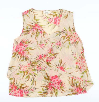 Womens UK Size 12 Linea Pink Basic Tank
