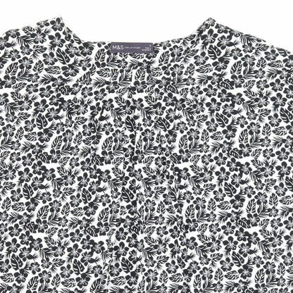 Womens UK Size 10 Marks and Spencer Black Basic T-Shirt